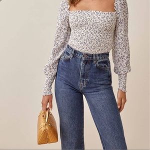Reformation Pinto Top in Canal Print Size Small!!